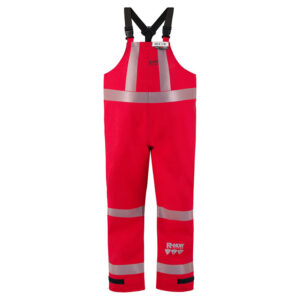 Red GORE-TEX Chemical Bib Overall  With US Reflective Markings