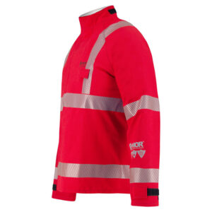 Red GORE-TEX Chemical Jacket With US Reflective Markings