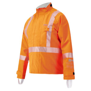Orange GORE-TEX Chemical Jacket With US Reflective Markings